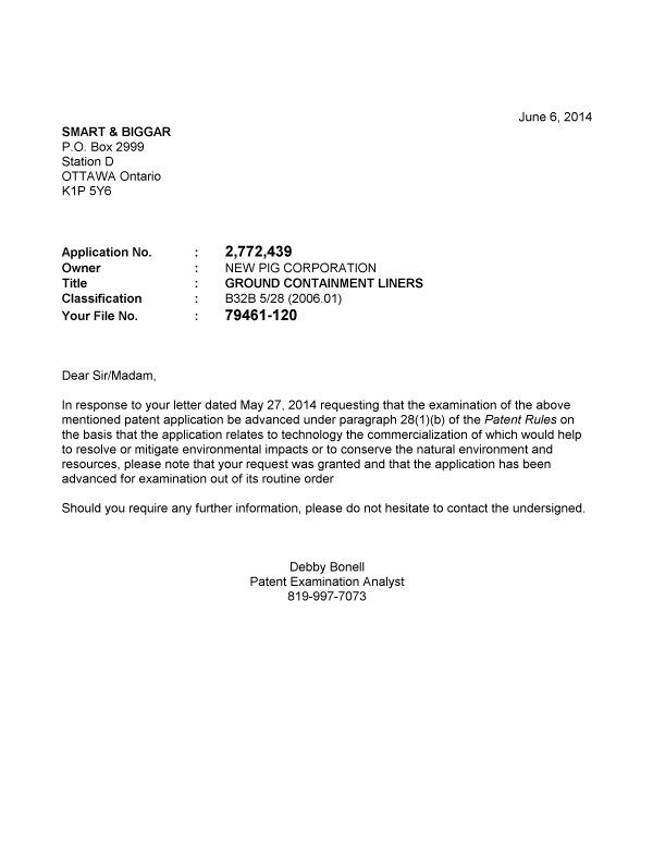 Canadian Patent Document 2772439. Prosecution-Amendment 20131206. Image 1 of 1