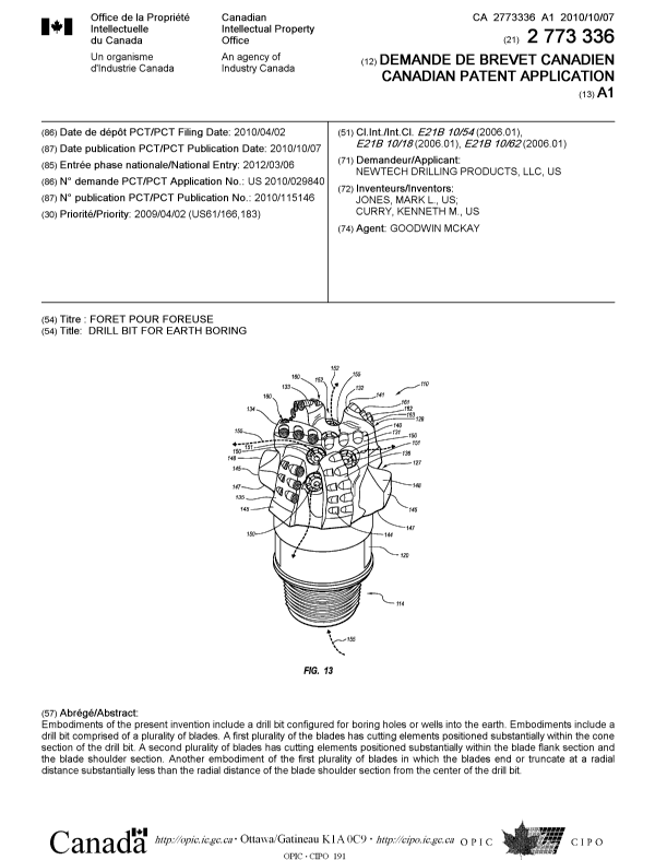 Canadian Patent Document 2773336. Cover Page 20120511. Image 1 of 1