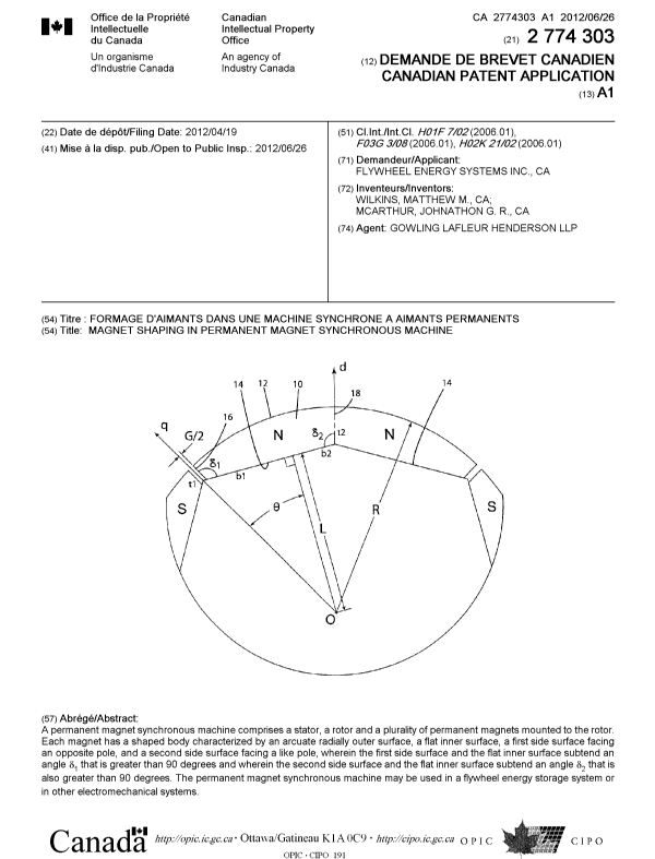 Document de brevet canadien 2774303. Page couverture 20111229. Image 1 de 1