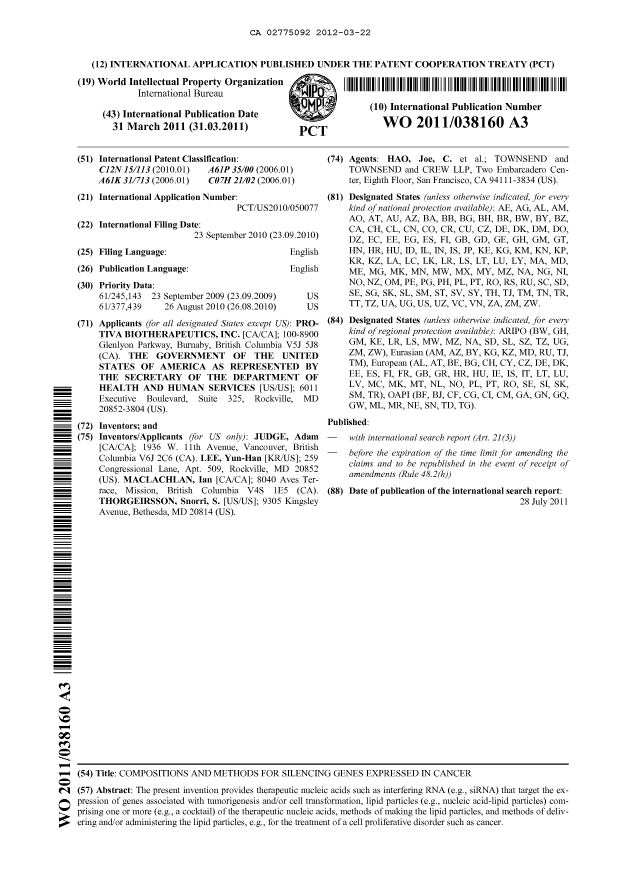 Document de brevet canadien 2775092. Abrégé 20120322. Image 1 de 1