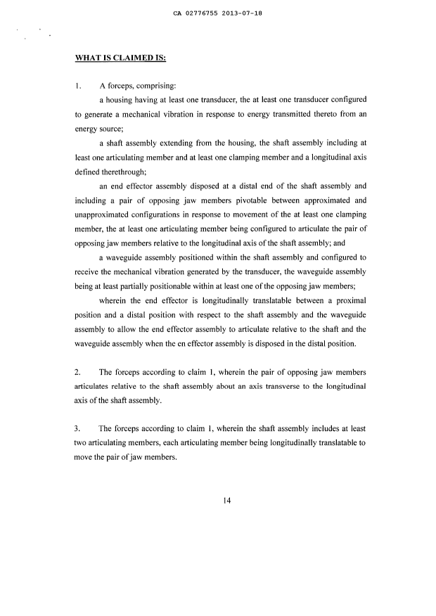 Document de brevet canadien 2776755. Revendications 20130718. Image 1 de 4