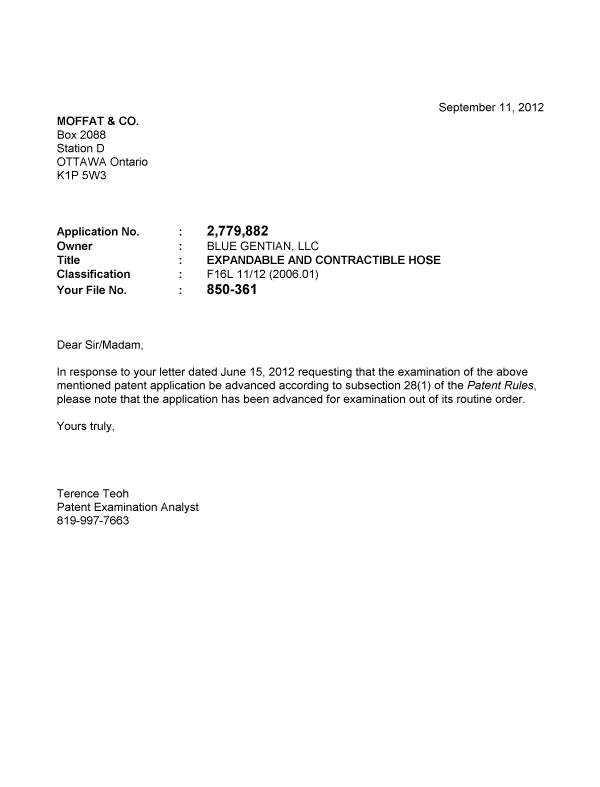 Document de brevet canadien 2779882. Poursuite-Amendment 20111211. Image 1 de 1