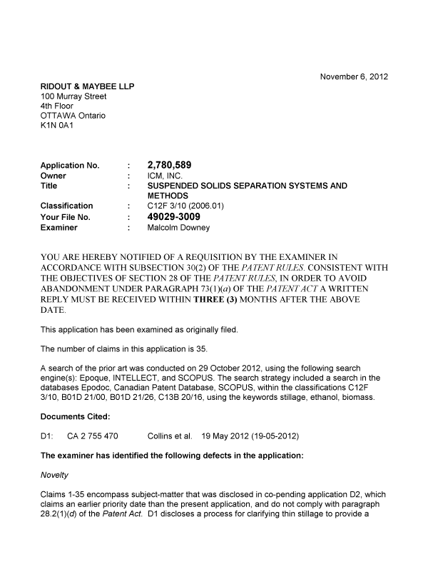 Document de brevet canadien 2780589. Poursuite-Amendment 20111206. Image 1 de 3