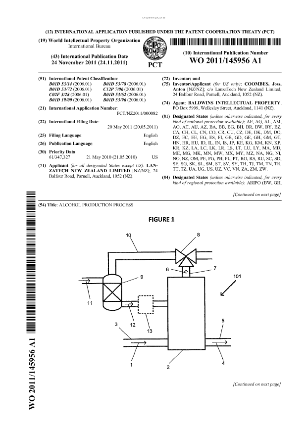 Document de brevet canadien 2781876. Abrégé 20111205. Image 1 de 2