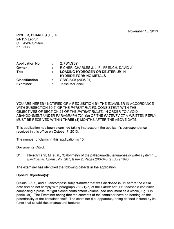 Canadian Patent Document 2781937. Prosecution-Amendment 20121215. Image 1 of 3
