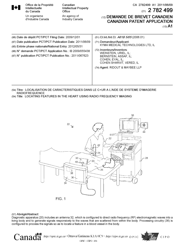 Canadian Patent Document 2782499. Cover Page 20120807. Image 1 of 1