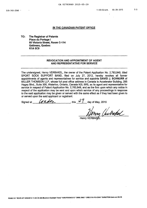 Canadian Patent Document 2783849. Correspondence 20150529. Image 2 of 3