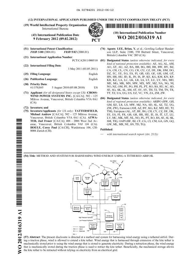Document de brevet canadien 2784201. Abrégé 20111212. Image 1 de 1
