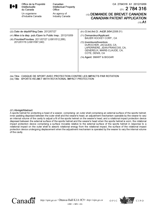 Canadian Patent Document 2784316. Cover Page 20111224. Image 1 of 1