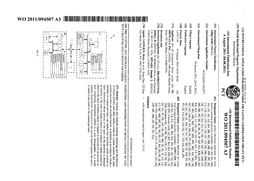 Canadian Patent Document 2788154. PCT 20120725. Image 1 of 16