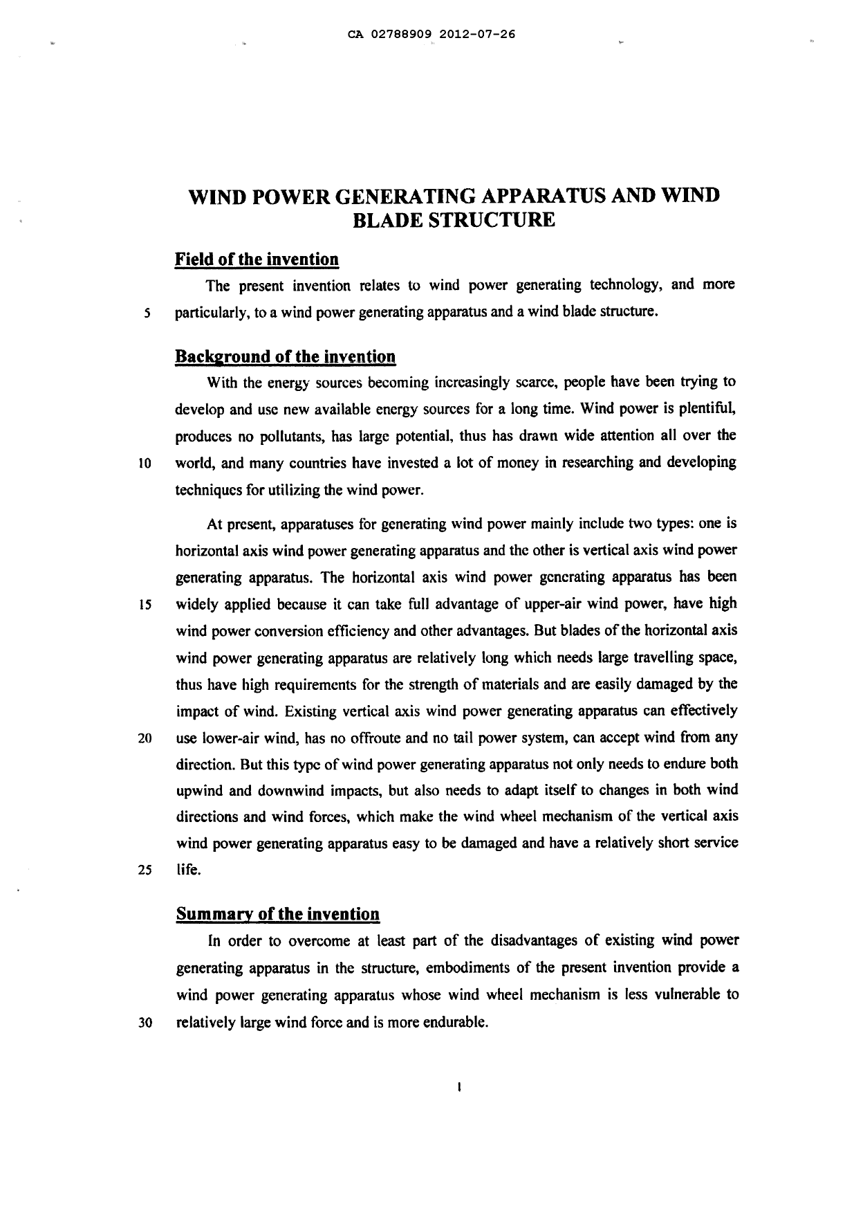 Document de brevet canadien 2788909. Description 20121224. Image 1 de 12