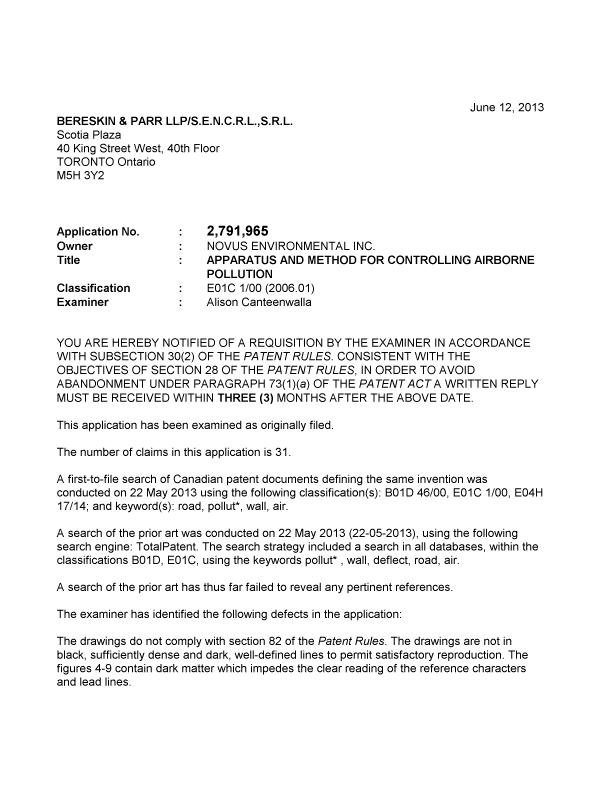 Canadian Patent Document 2791965. Prosecution-Amendment 20121212. Image 1 of 2