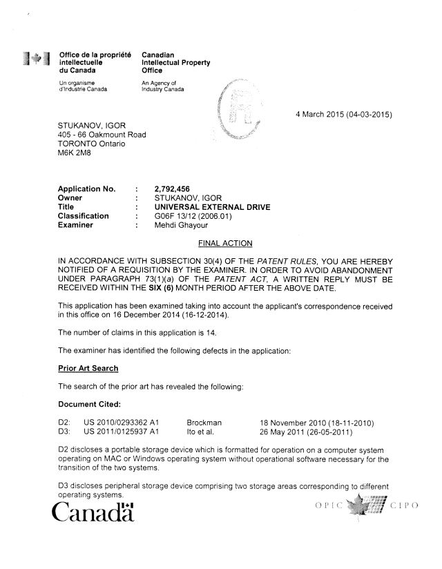 Canadian Patent Document 2792456. Prosecution-Amendment 20141204. Image 1 of 10