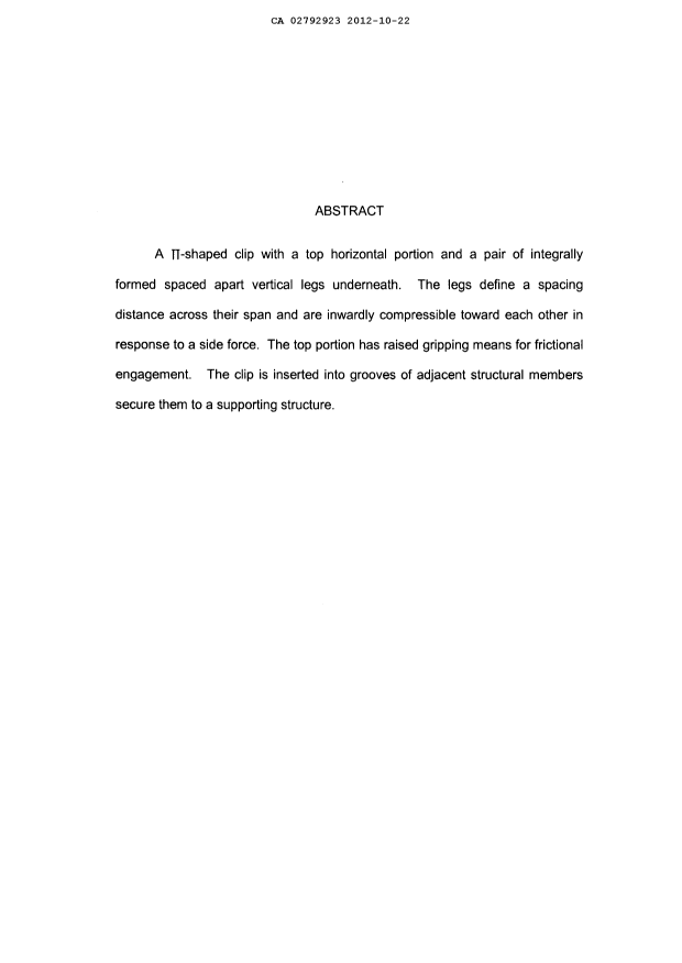 Document de brevet canadien 2792923. Abrégé 20121022. Image 1 de 1