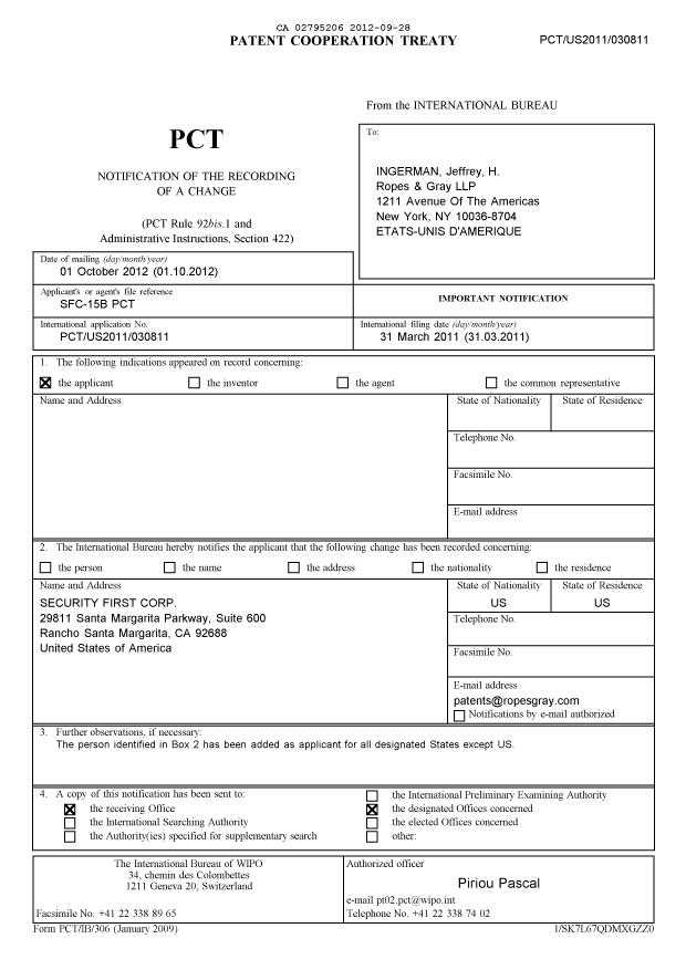 Document de brevet canadien 2795206. PCT 20120928. Image 1 de 18
