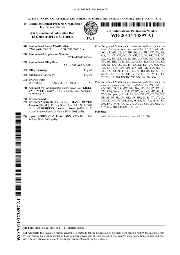 Document de brevet canadien 2795563. Abrégé 20111205. Image 1 de 1