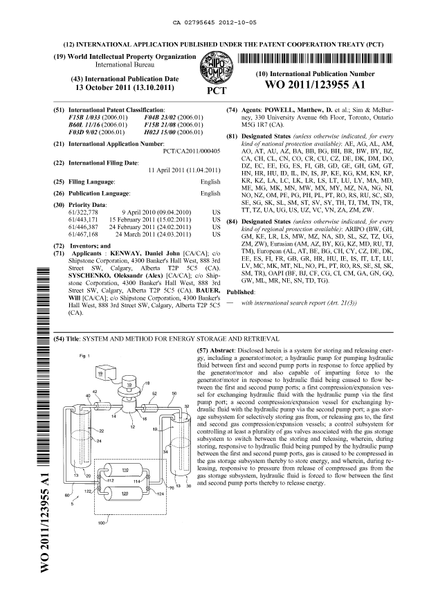 Document de brevet canadien 2795645. Abrégé 20111205. Image 1 de 1