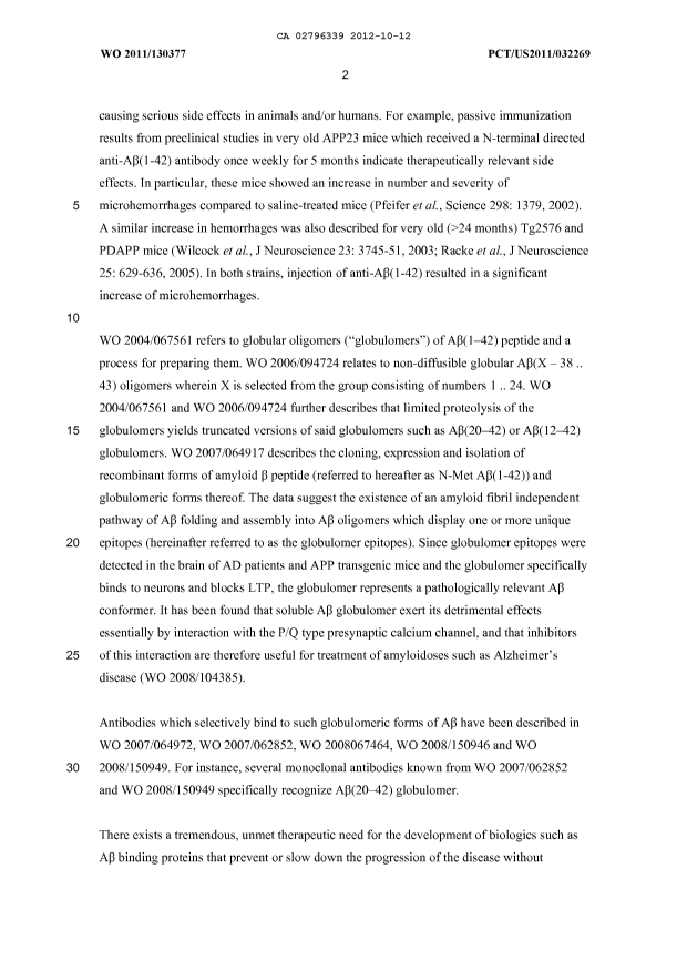 Canadian Patent Document 2796339. Description 20121012. Image 2 of 118