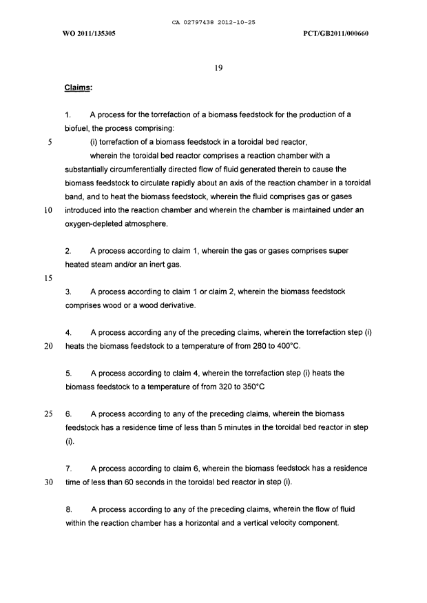 Document de brevet canadien 2797438. Revendications 20121025. Image 1 de 3