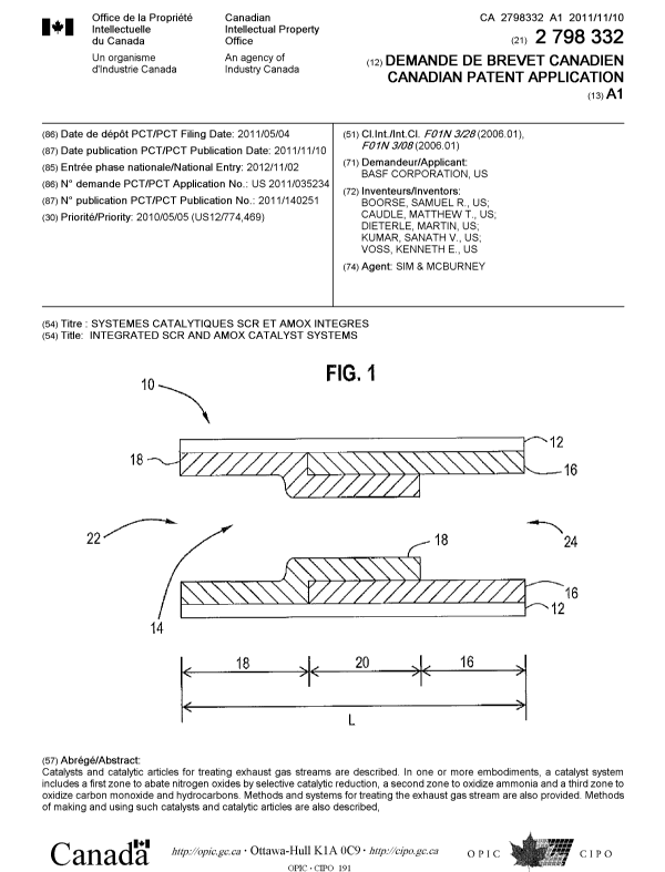 Canadian Patent Document 2798332. Cover Page 20121208. Image 1 of 1