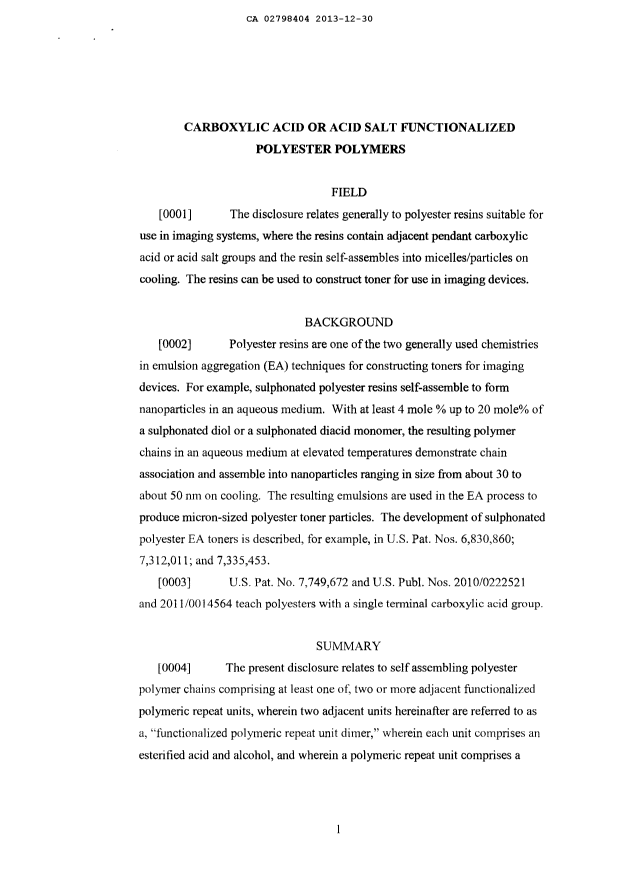 Canadian Patent Document 2798404. Description 20131230. Image 1 of 50