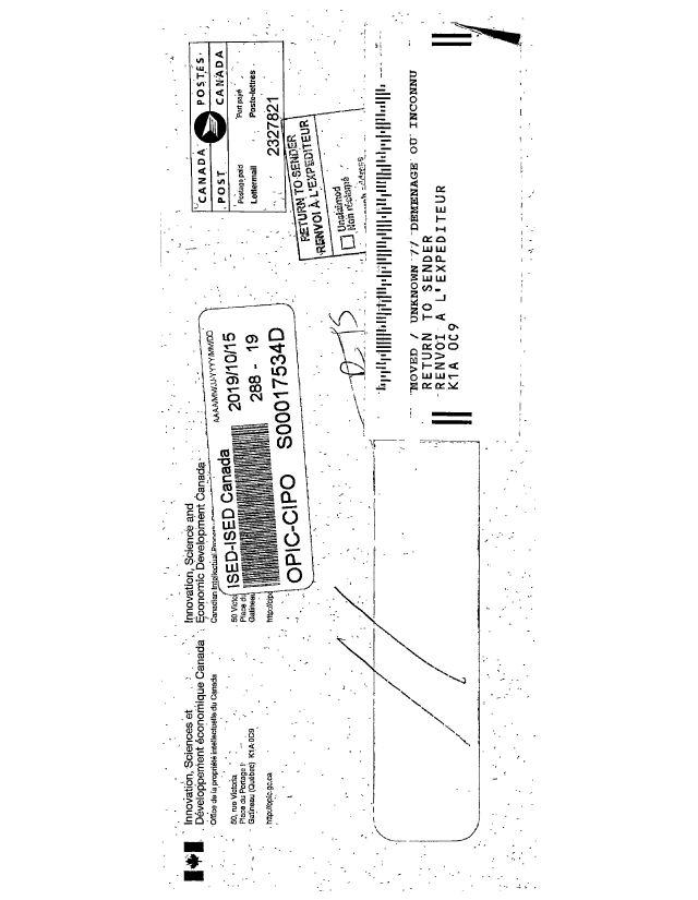 Document de brevet canadien 2799947. Courrier retourné 20191015. Image 2 de 2