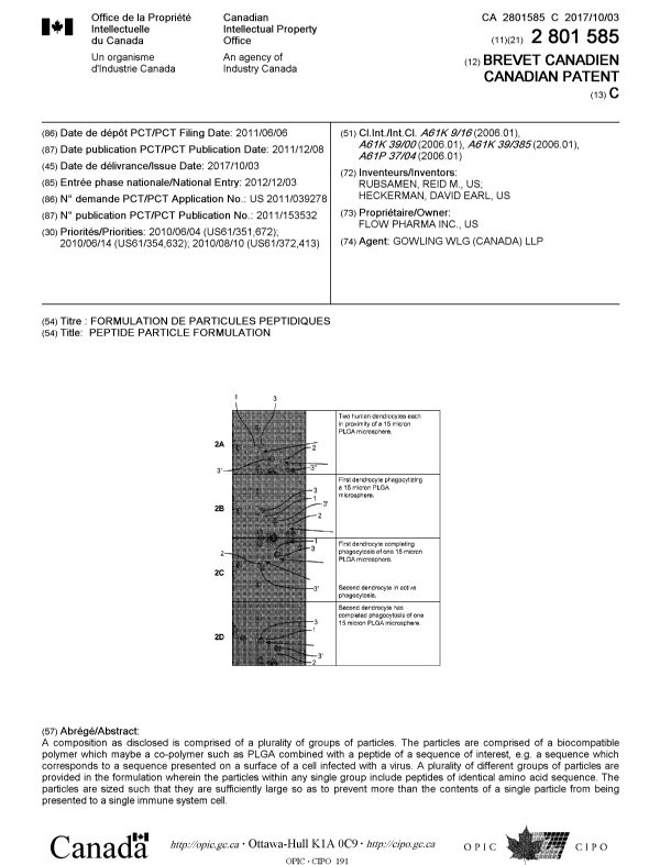 Document de brevet canadien 2801585. Page couverture 20170905. Image 1 de 1