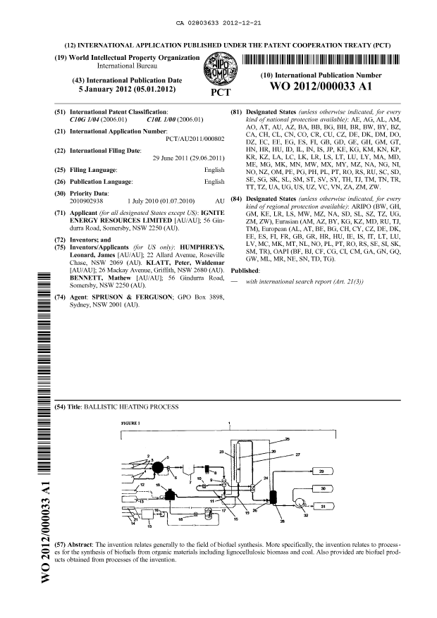 Document de brevet canadien 2803633. Abrégé 20111221. Image 1 de 1