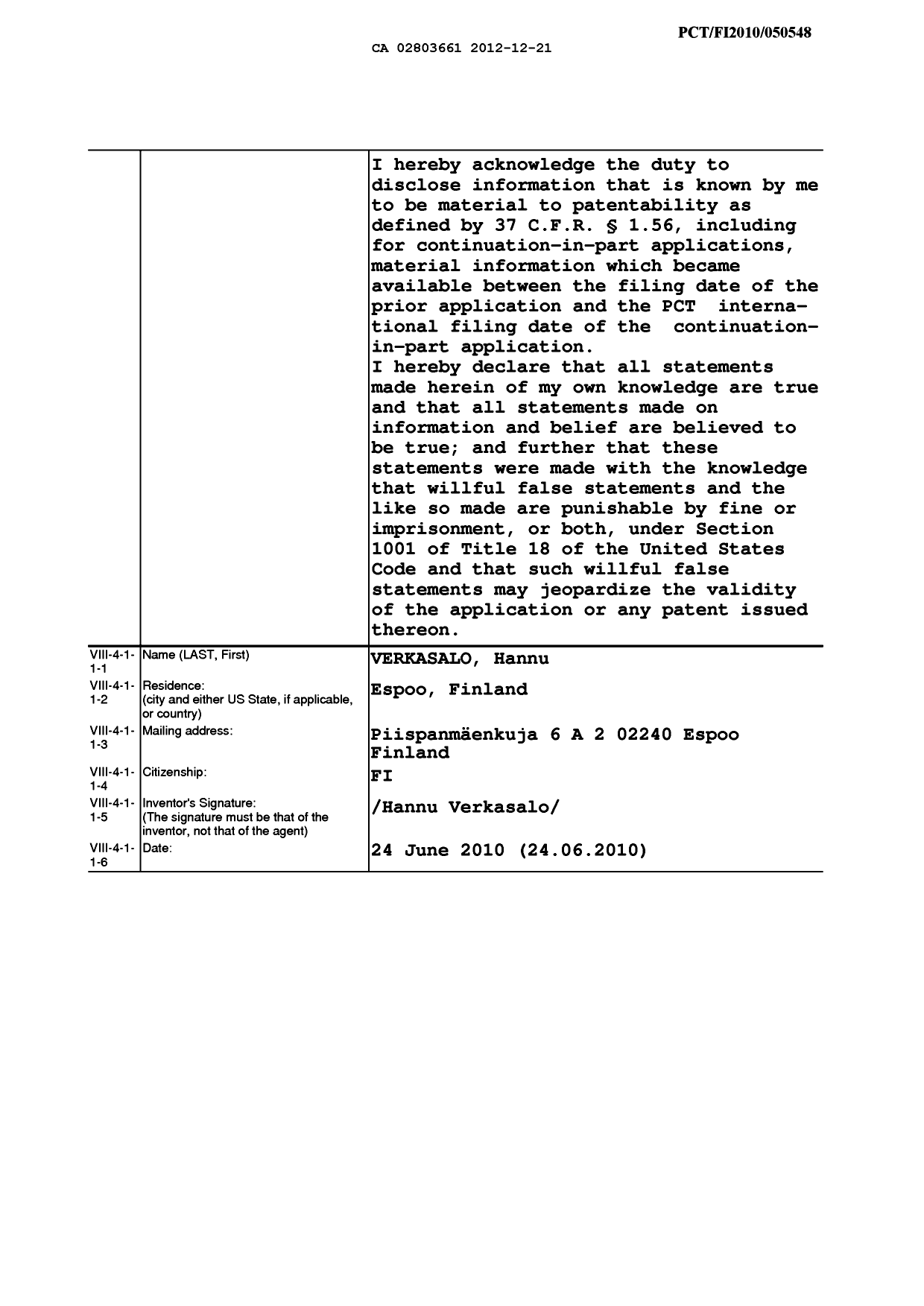 Canadian Patent Document 2803661. PCT 20121221. Image 14 of 14