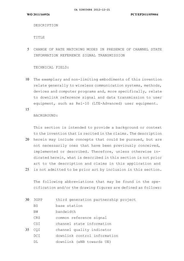 Document de brevet canadien 2803684. Description 20150528. Image 1 de 25