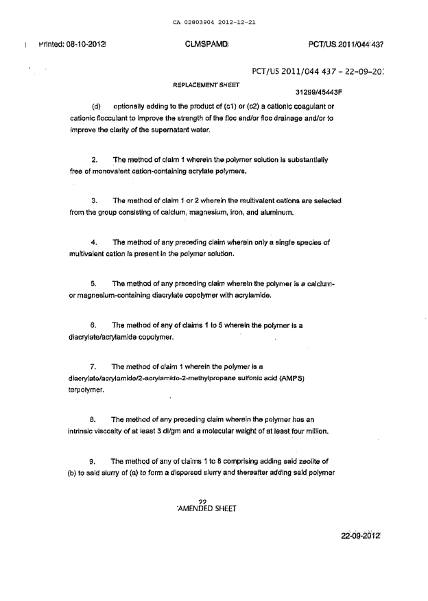Document de brevet canadien 2803904. Revendications 20121221. Image 2 de 7