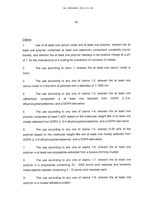 Document de brevet canadien 2804826. Revendications 20121210. Image 1 de 2