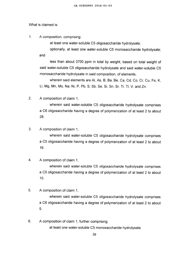 Document de brevet canadien 2804993. Revendications 20131203. Image 1 de 9