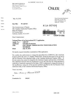Document de brevet canadien 2805987. Poursuite-Amendment 20151218. Image 1 de 1