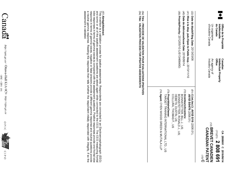 Canadian Patent Document 2808691. Cover Page 20160421. Image 1 of 1