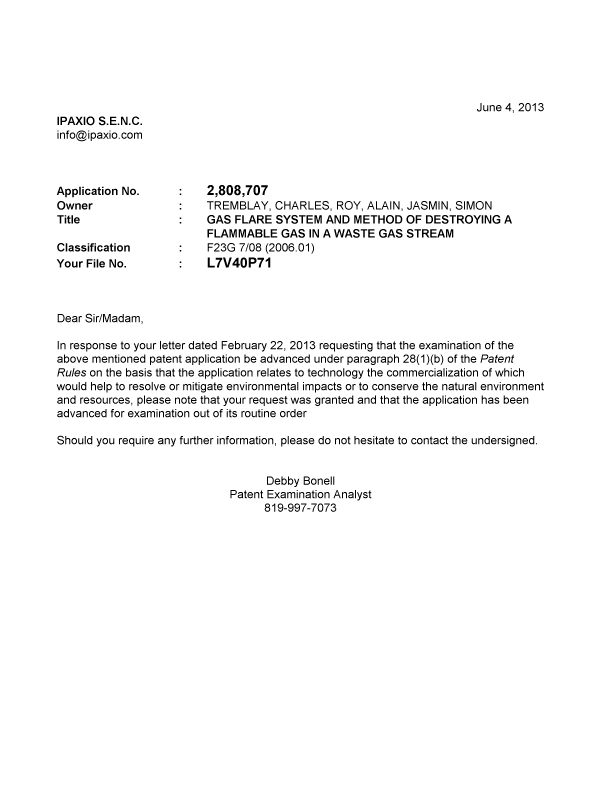 Canadian Patent Document 2808707. Prosecution-Amendment 20121204. Image 1 of 1