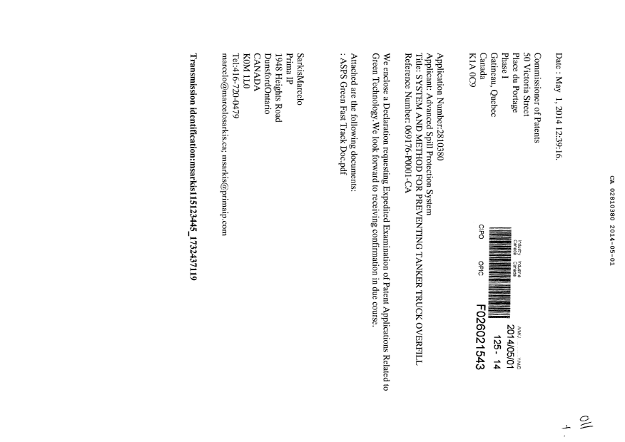 Document de brevet canadien 2810380. Poursuite-Amendment 20131201. Image 1 de 2