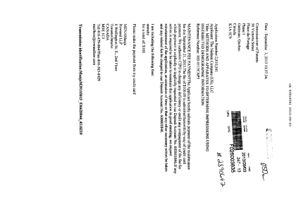 Document de brevet canadien 2810541. Taxes 20121203. Image 1 de 1