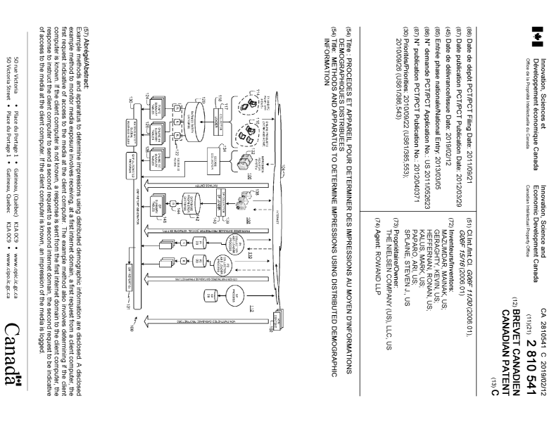 Canadian Patent Document 2810541. Cover Page 20181211. Image 1 of 1