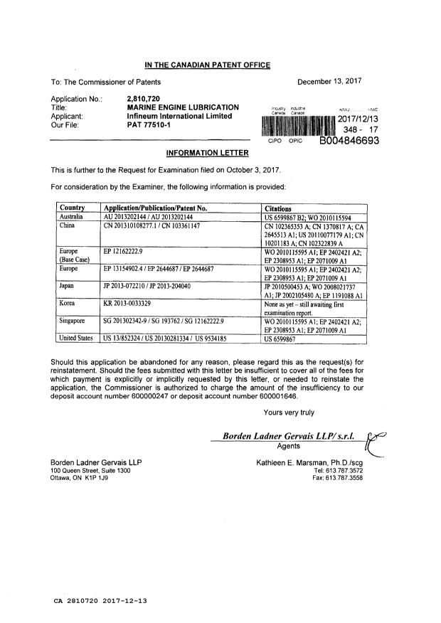 Canadian Patent Document 2810720. Amendment 20171213. Image 1 of 1