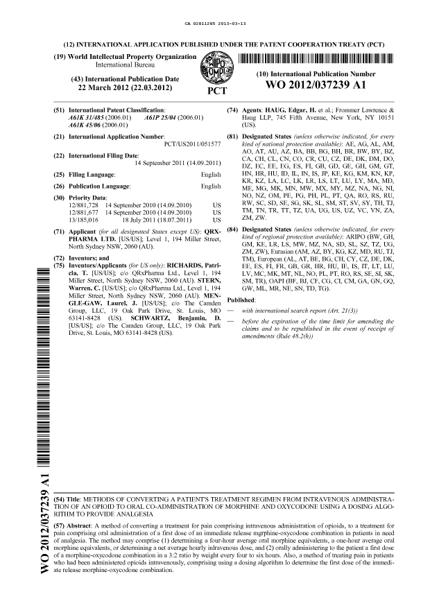 Document de brevet canadien 2811285. Abrégé 20130313. Image 1 de 1