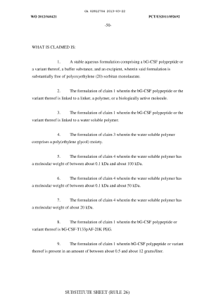 Document de brevet canadien 2812704. Revendications 20121222. Image 1 de 9