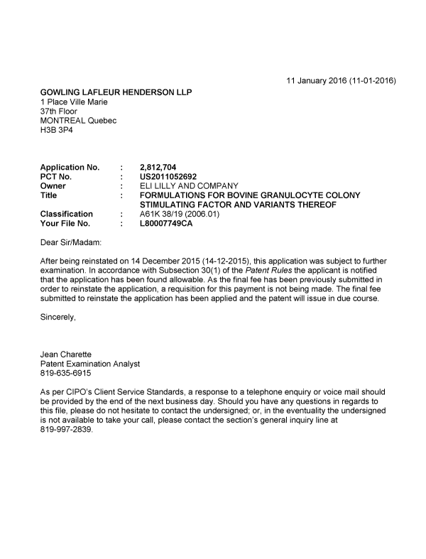 Canadian Patent Document 2812704. Correspondence 20151211. Image 1 of 1