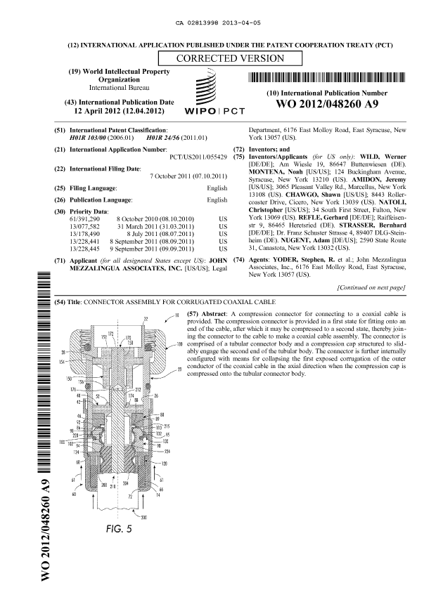 Document de brevet canadien 2813998. Abrégé 20130405. Image 1 de 2