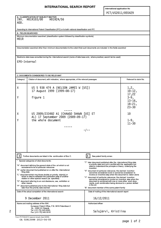 Document de brevet canadien 2813998. PCT 20130405. Image 1 de 11