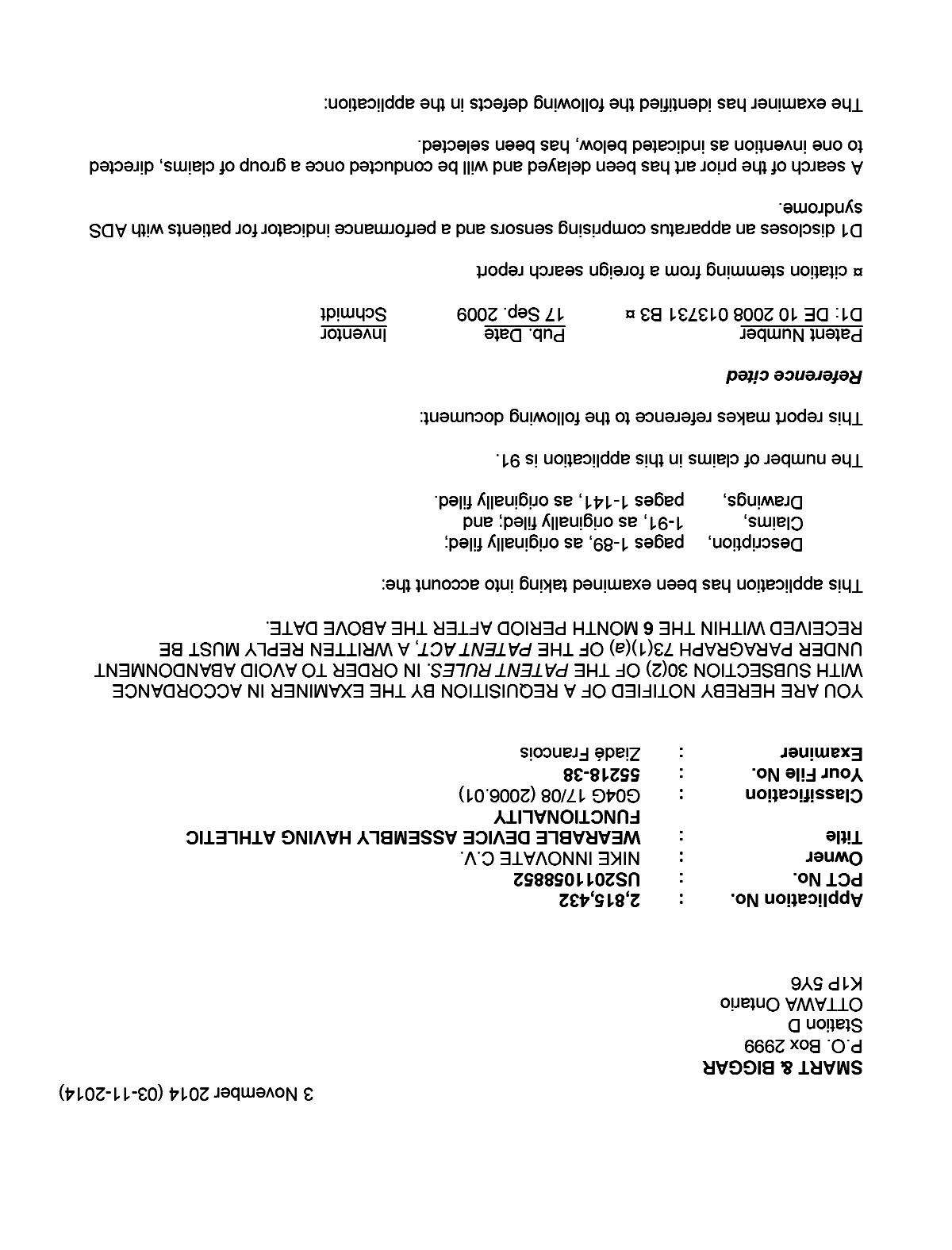 Canadian Patent Document 2815432. Prosecution-Amendment 20131203. Image 1 of 3
