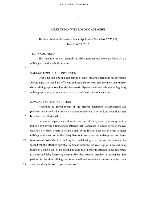 Canadian Patent Document 2817043. Description 20121228. Image 1 of 20
