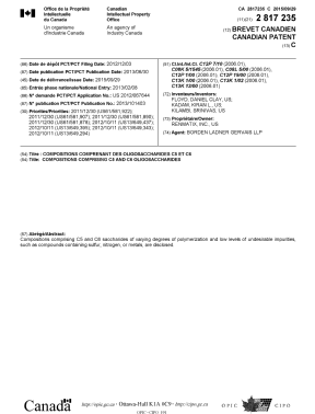 Document de brevet canadien 2817235. Page couverture 20141201. Image 1 de 1