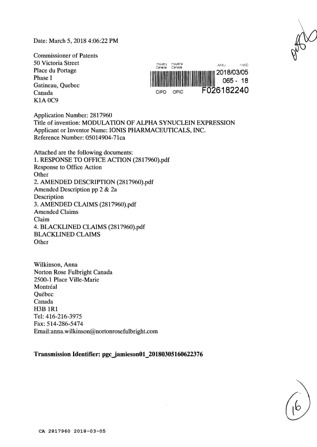 Canadian Patent Document 2817960. Prosecution-Amendment 20171205. Image 1 of 16