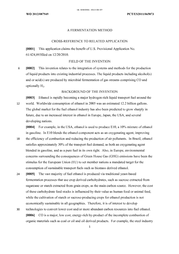 Canadian Patent Document 2820941. Description 20121207. Image 1 of 28
